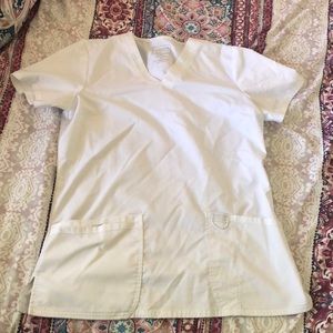 Cherokee white scrub top